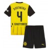 Borussia Dortmund Nico Schlotterbeck #4 Hemmaställ Barn 2024-25 Korta ärmar (+ Korta byxor)